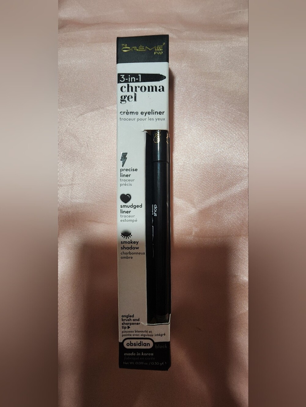 The CREME SHOP- 3-in-1 Chroma Gel Eyeliner - Obsidian Black